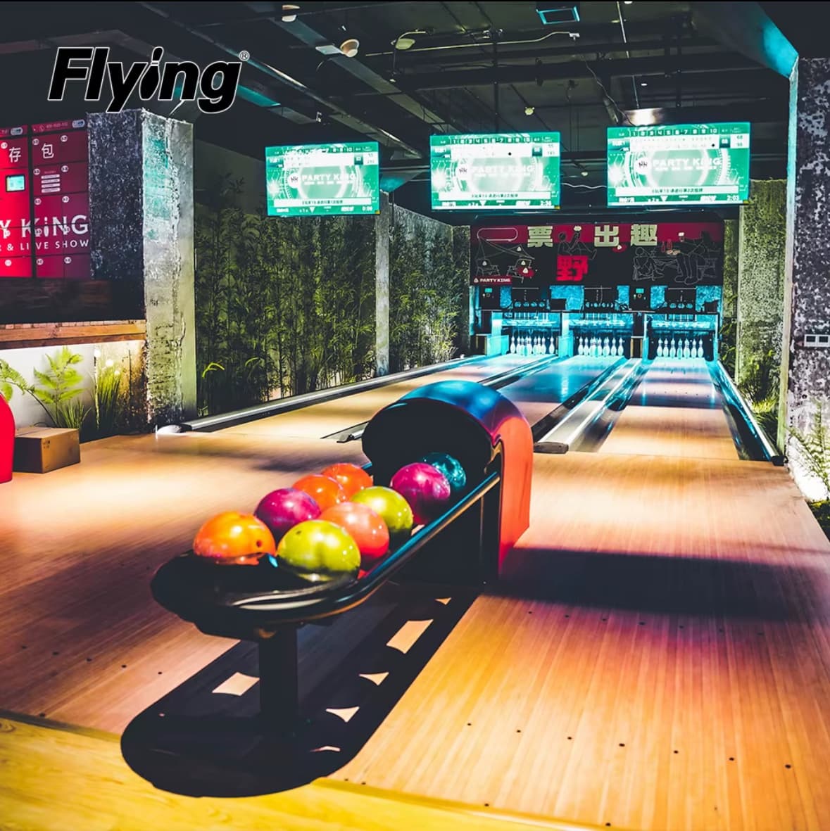 Flying Bowling Lane System